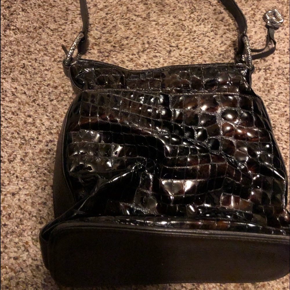 Brighton Brown Croc Handbag